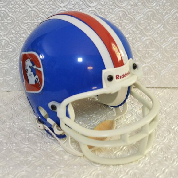 Lil' Riddell Mini NFL Helmet Denver Broncos In Original Box Decor Man Cave Bar - Picture 5 of 6